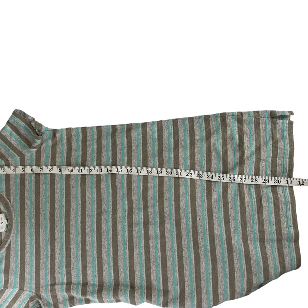 Lou & Grey Stripe T-shirt Dress Linen Blend Tee XS - Picture 5 of 7